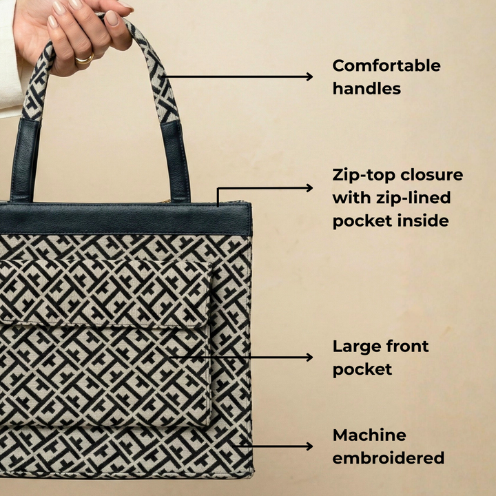 Manihar Machine Embroidered All Time Tote Bag