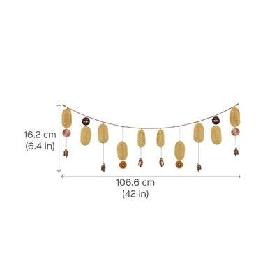 Eco-Friendly Golden Grass and Copper Toran I Door Bunting