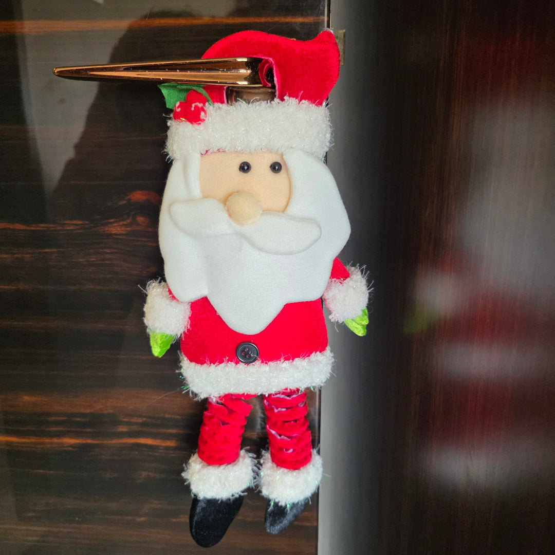 Handmade Jingle Jolly Santa Plush Door Hanging