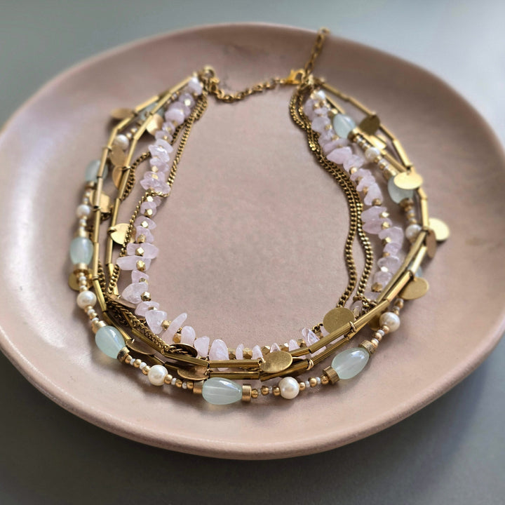 Handmade June Brass Short Necklace