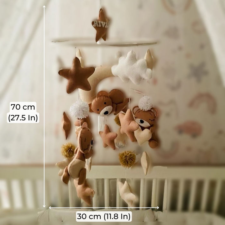 Personalised Kid's Teddy Themed Crib and Cot Mobile