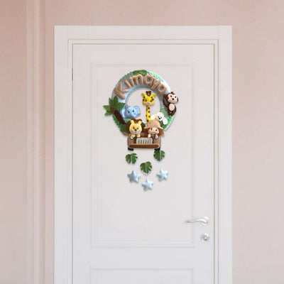 Personalized Kid's Theme Felt Hoop Nameplate