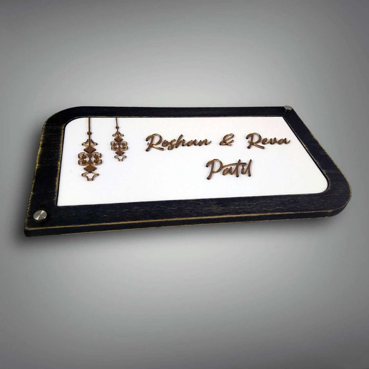Personalized 3D Minimalist White Acrylic Name Plate