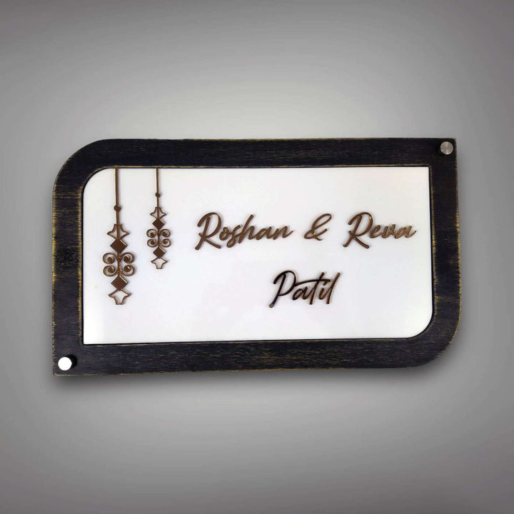 Personalized 3D Minimalist White Acrylic Name Plate