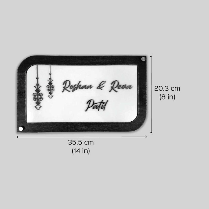 Personalized 3D Minimalist White Acrylic Name Plate