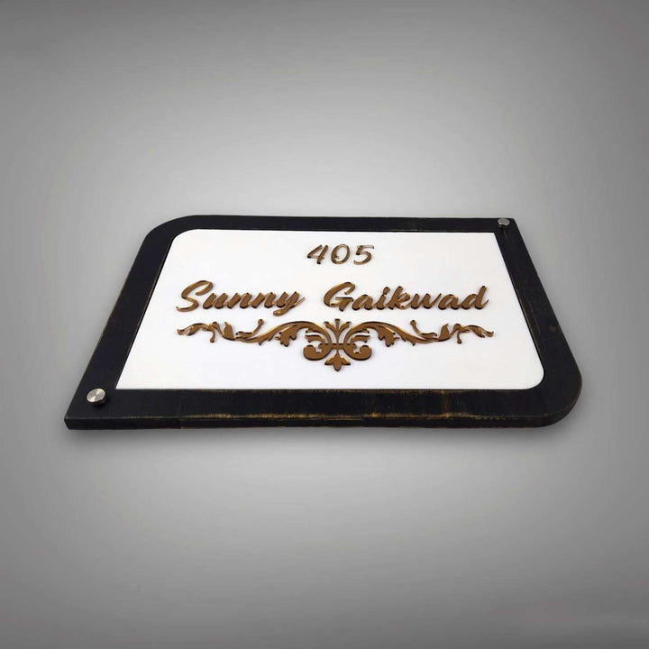 Personalized 3D Elegant White Acrylic Name Plate