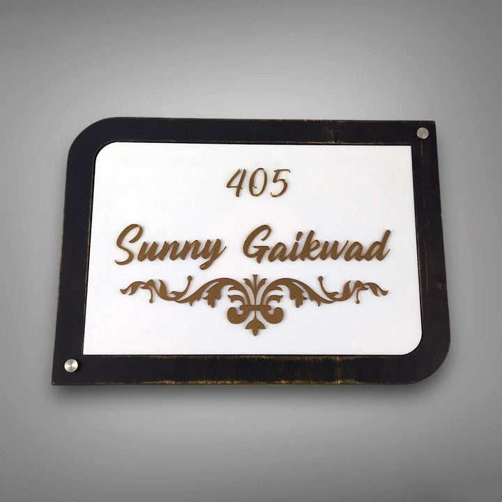 Personalized 3D Elegant White Acrylic Name Plate