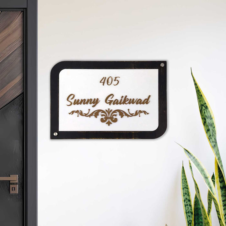 Personalized 3D Elegant White Acrylic Name Plate