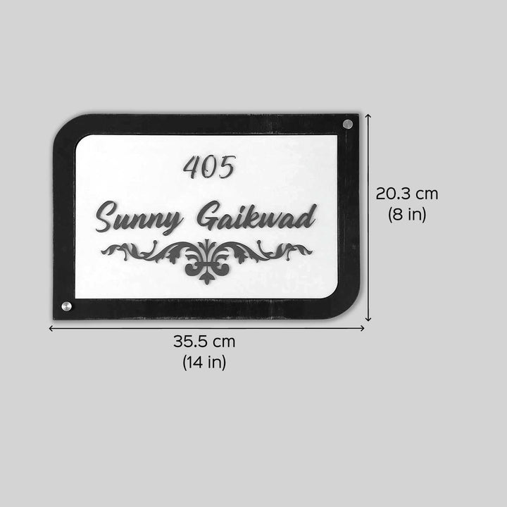 Personalized 3D Elegant White Acrylic Name Plate