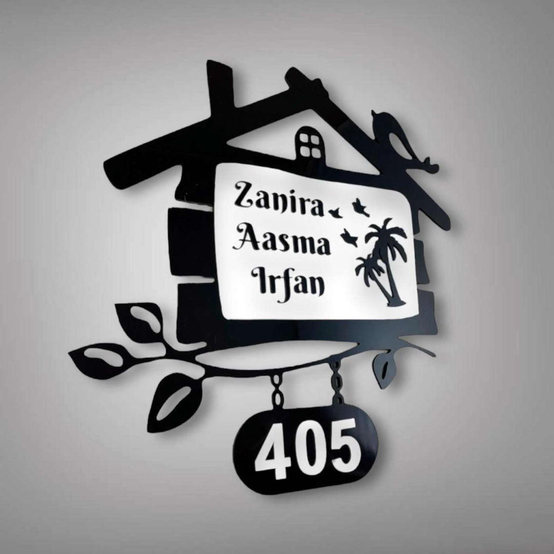 Personalized House Shaped Acrylic Name Plate