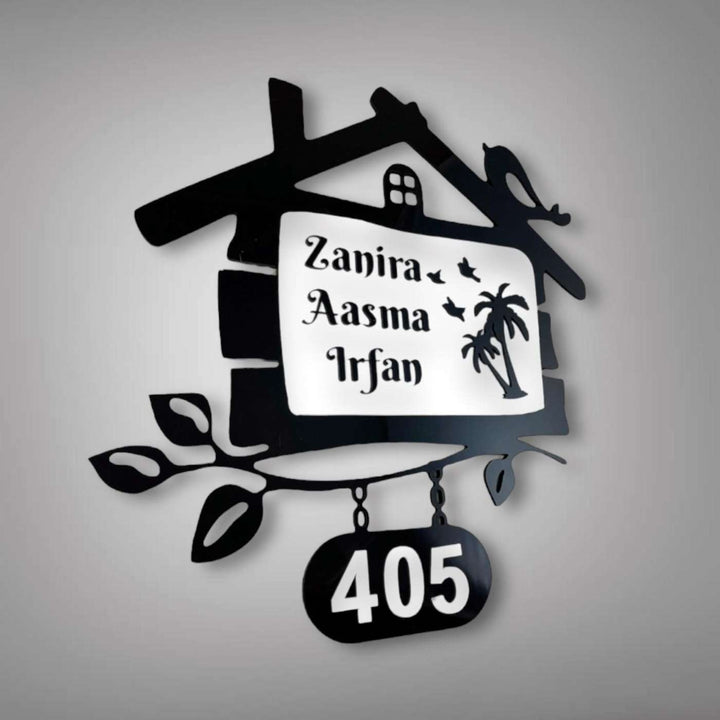 Personalized House Shaped Acrylic Name Plate
