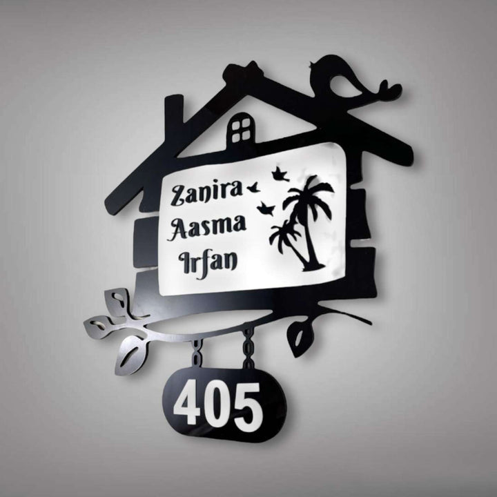 Personalized House Shaped Acrylic Name Plate