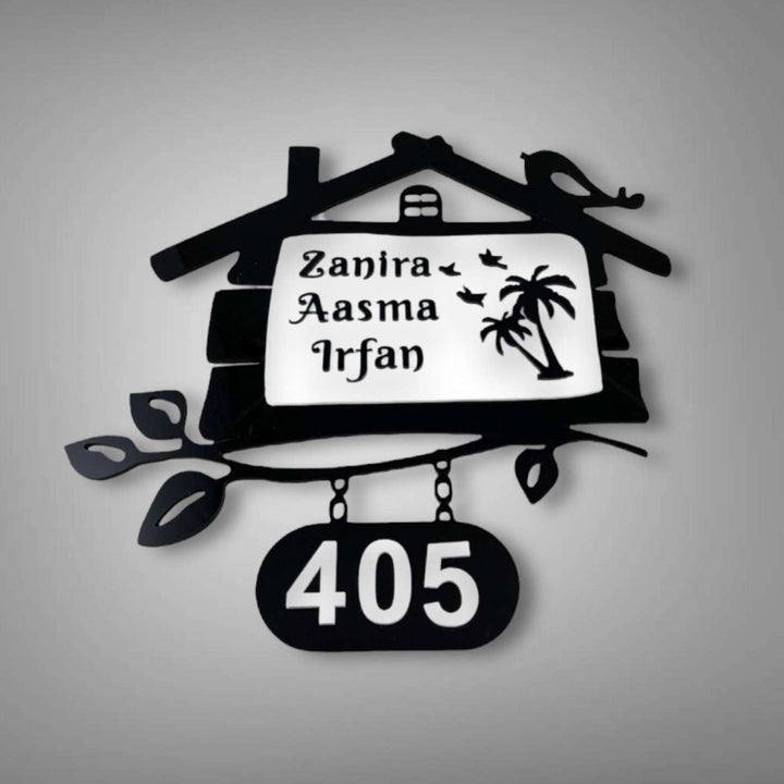 Personalized House Shaped Acrylic Name Plate