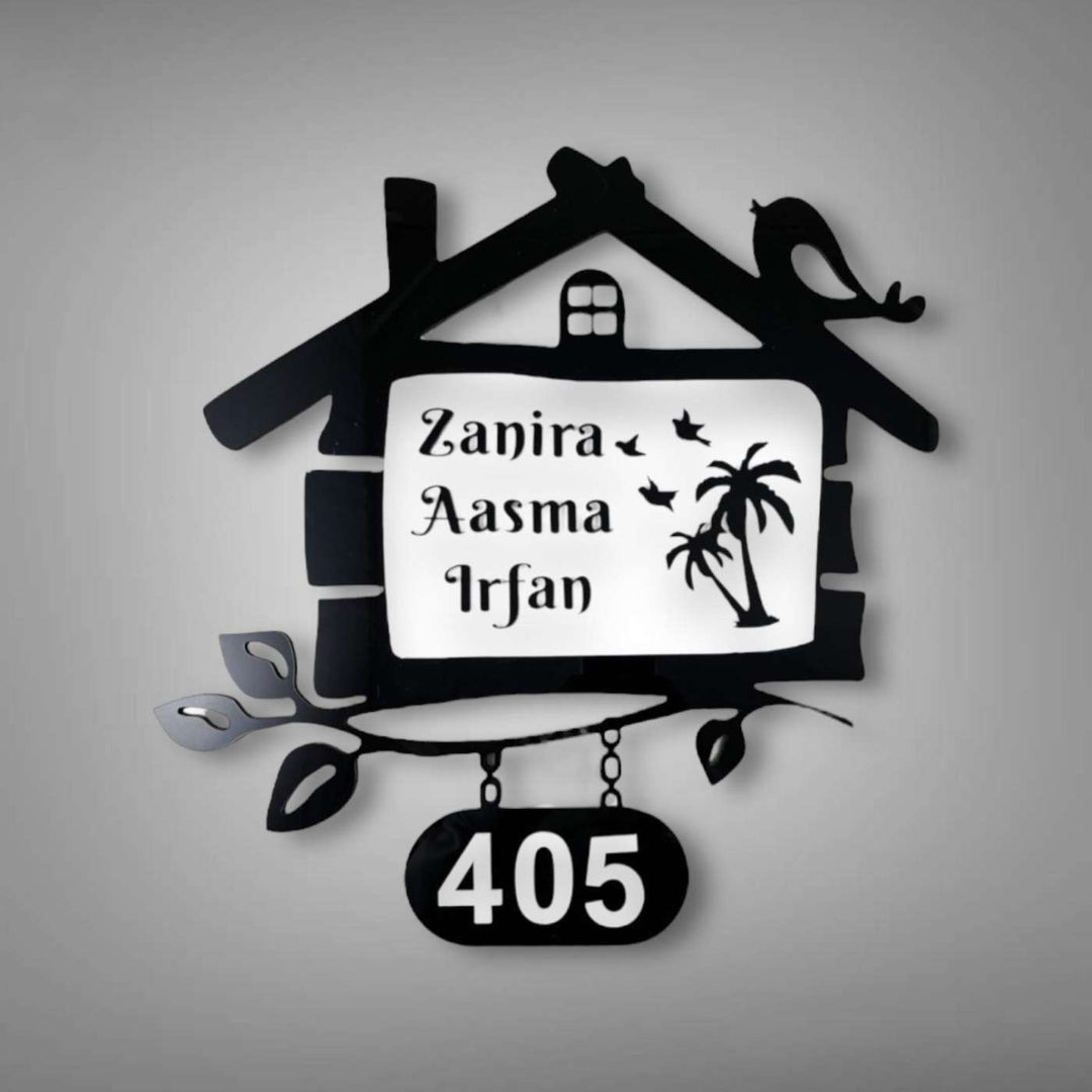 Personalized House Shaped Acrylic Name Plate