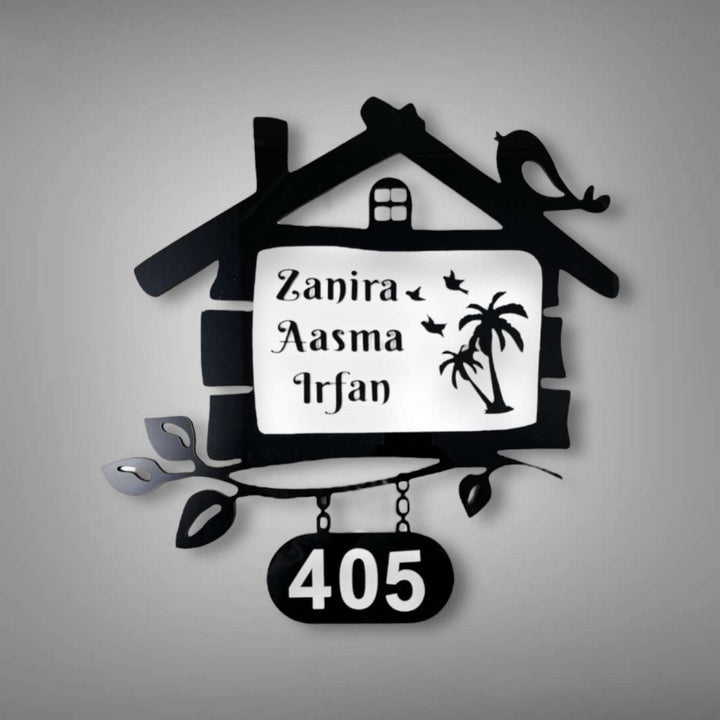Personalized House Shaped Acrylic Name Plate