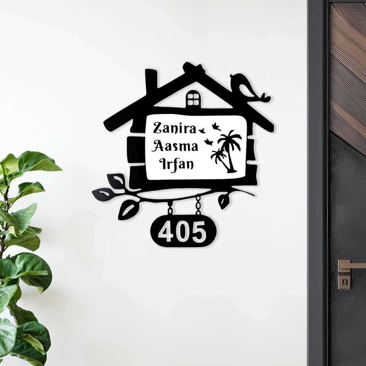 Personalized House Shaped Acrylic Name Plate
