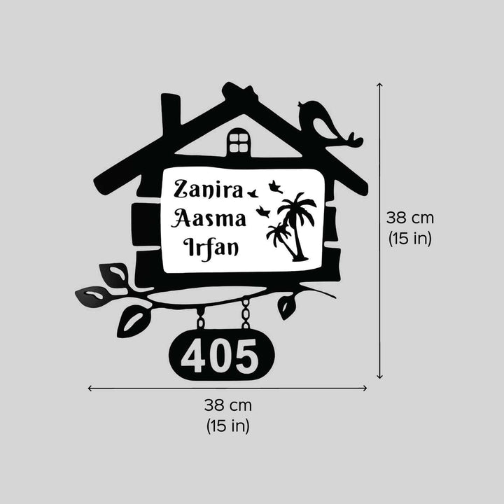 Personalized House Shaped Acrylic Name Plate