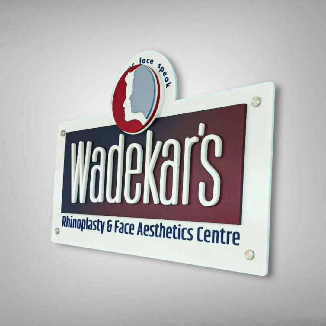 Personalized Acrylic Office Name Plate With Logo