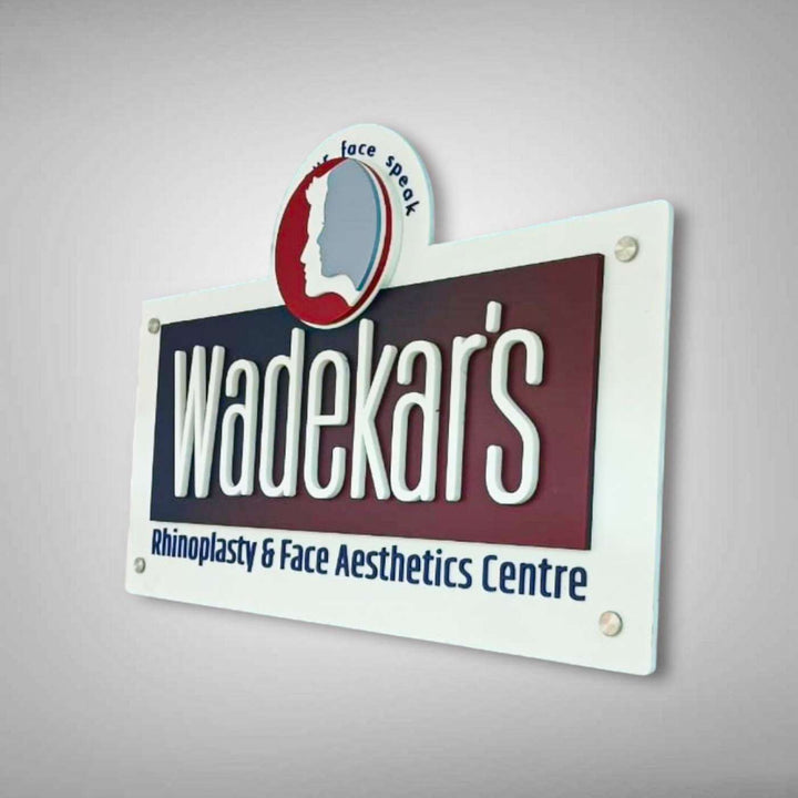 Personalized Acrylic Office Name Plate With Logo
