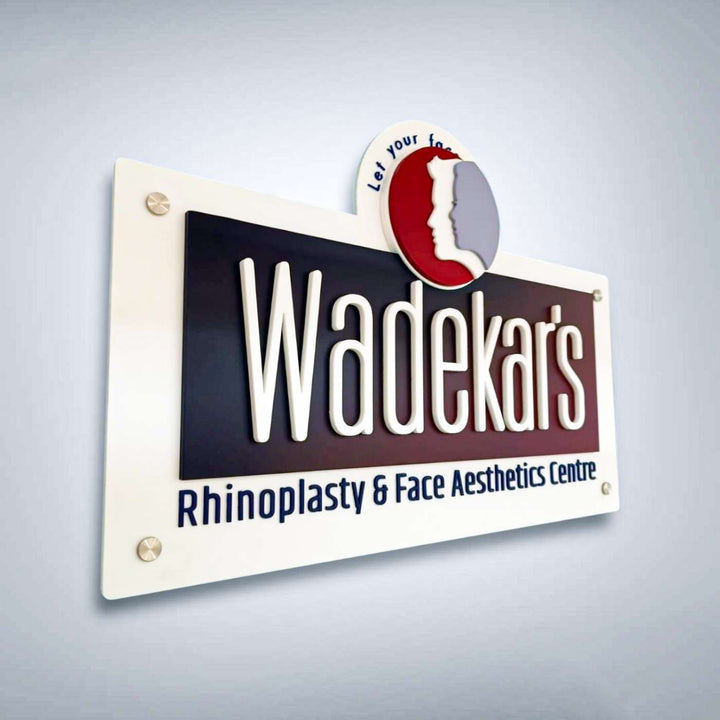 Personalized Acrylic Office Name Plate With Logo