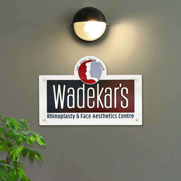 Personalized Acrylic Office Name Plate With Logo