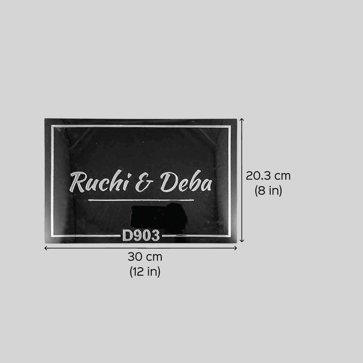 Personalized Black & Gold Acrylic Name Plate