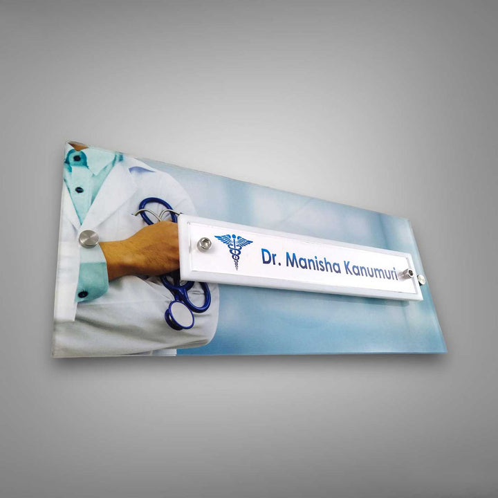 Personalized Printed Acrylic Name Plate For Doctors