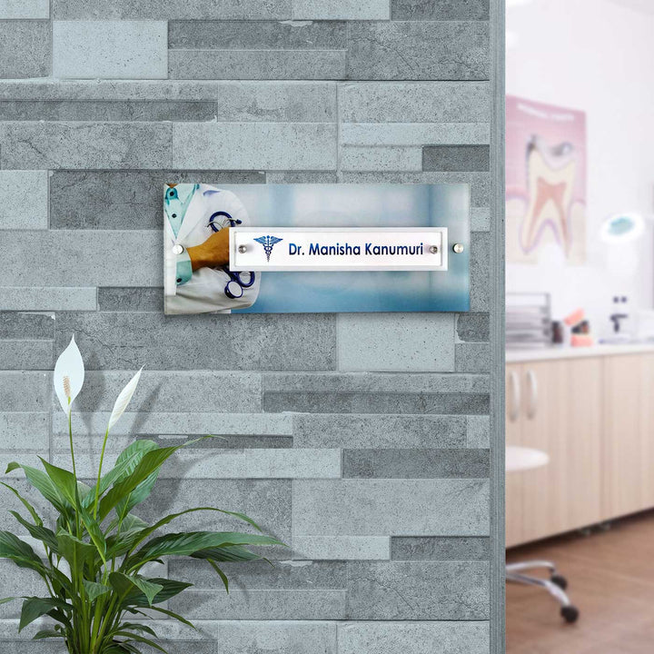 Personalized Printed Acrylic Name Plate For Doctors