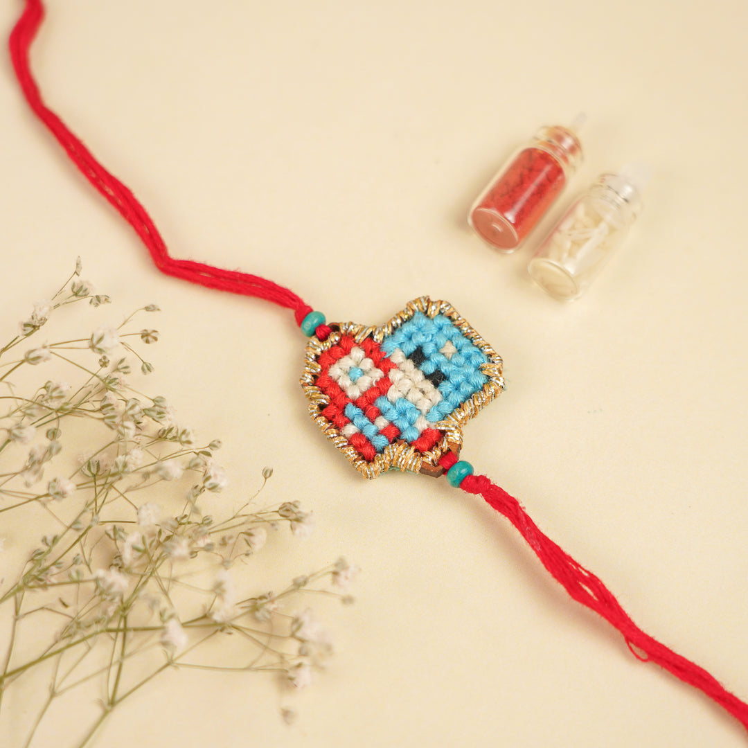 Handmade Captain America Kids Rakhi With Roli Chawal For Brother