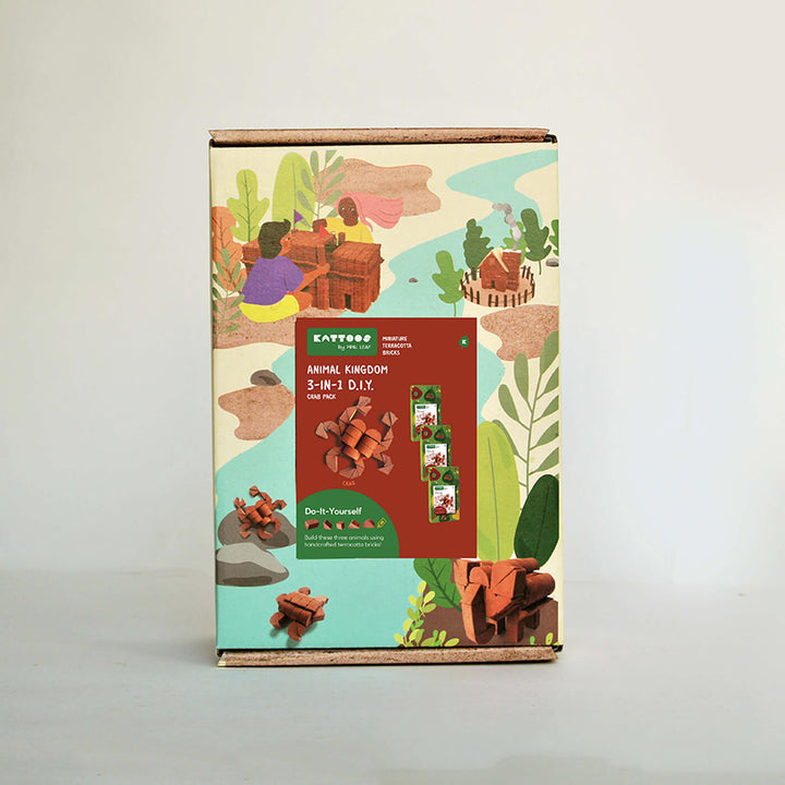 Terracotta Bricks DIY Construction Set | 3 Crabs
