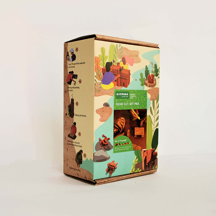 Terracotta Bricks Deluxe DIY Construction Kit Gift Pack | 276 Assorted Bricks