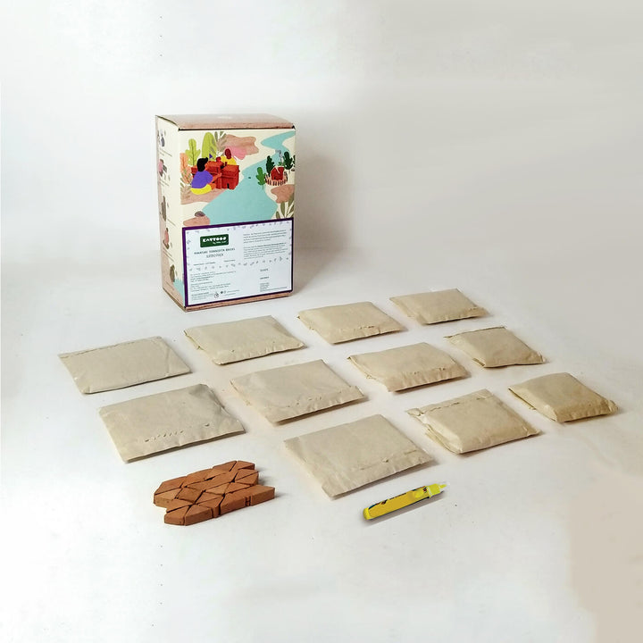 Terracotta Bricks DIY Construction Kit | 275 Triangle Bricks