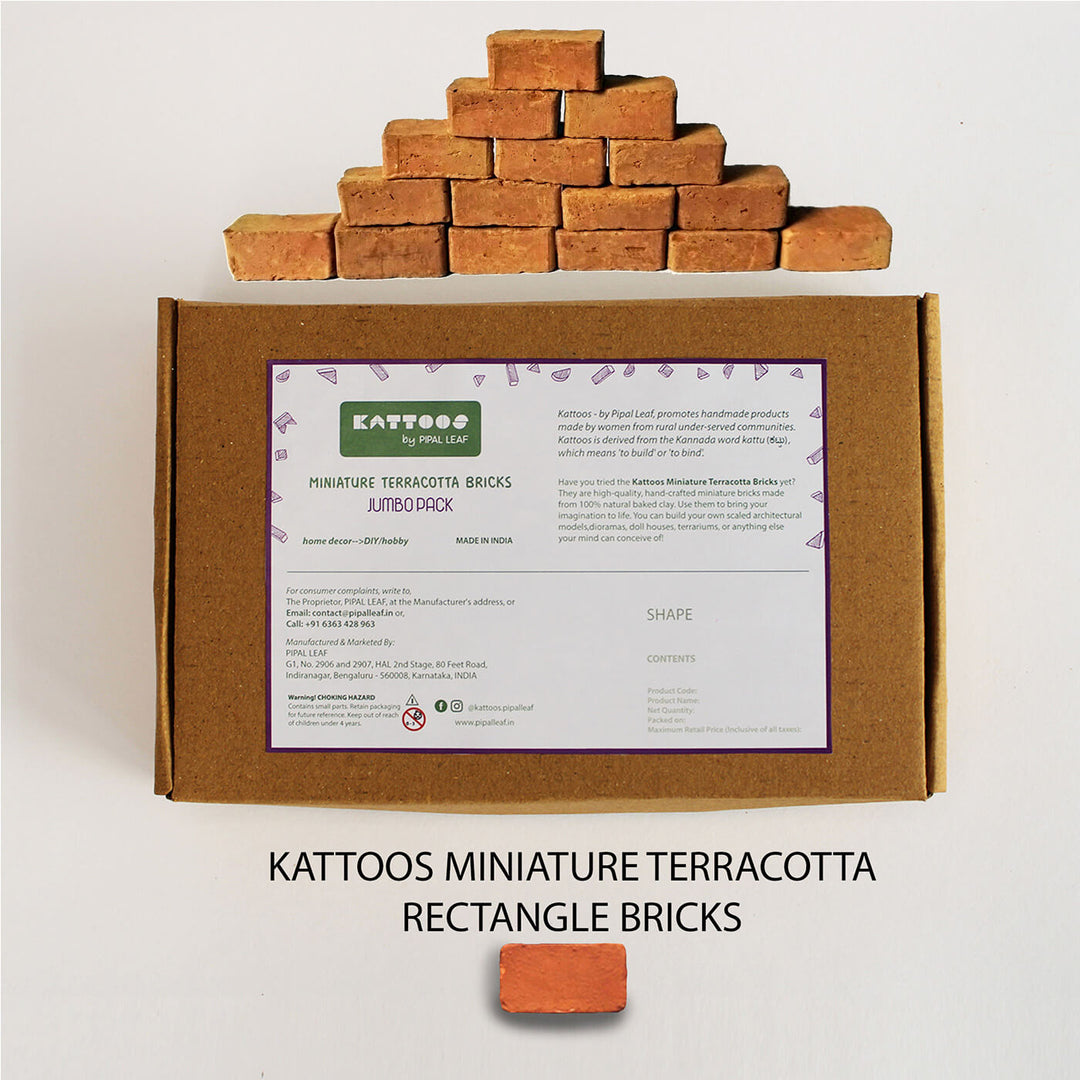 Terracotta Bricks DIY Construction Kit | 197 Rectangle Bricks