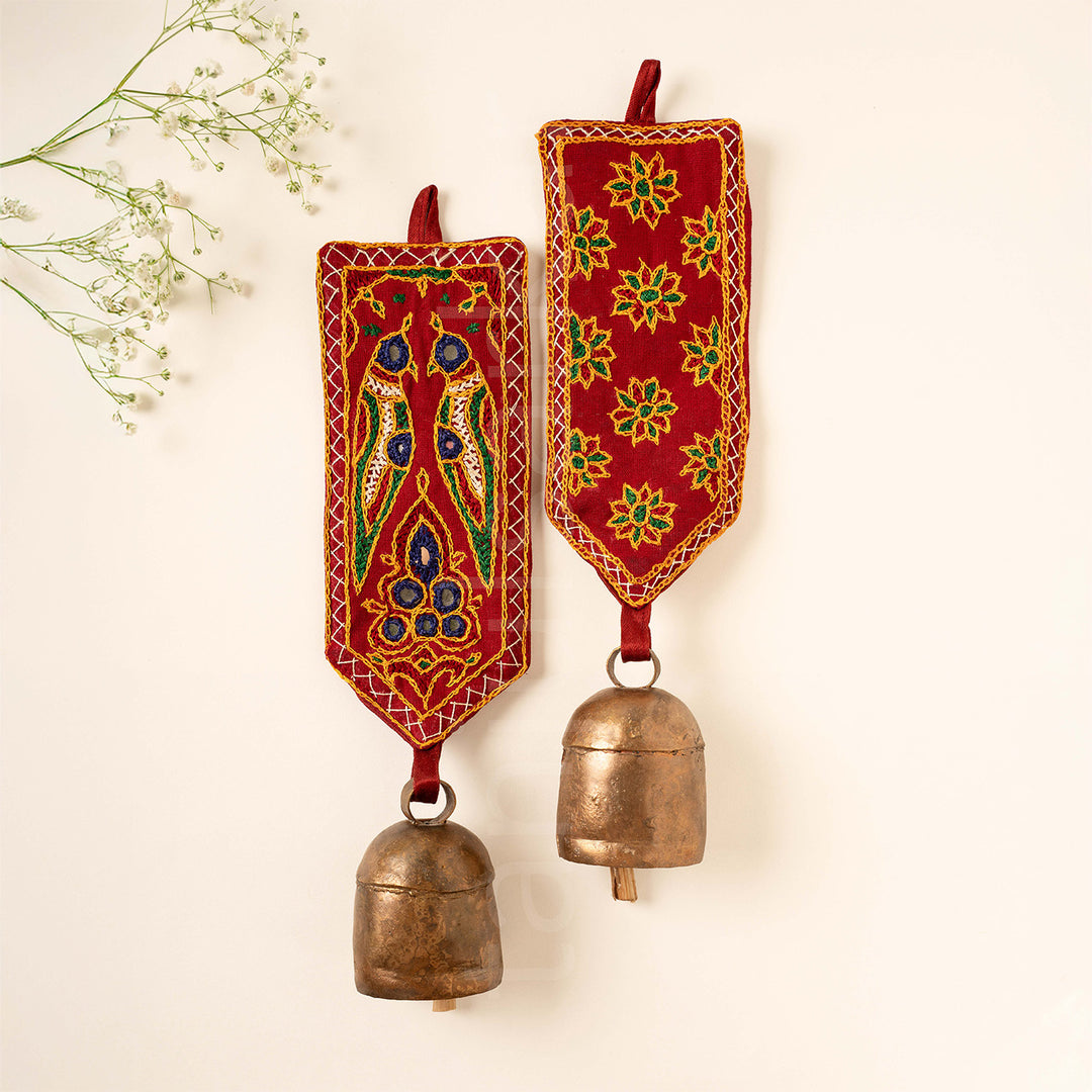 Handcrafted Kutch Embroidery Bell Hanging