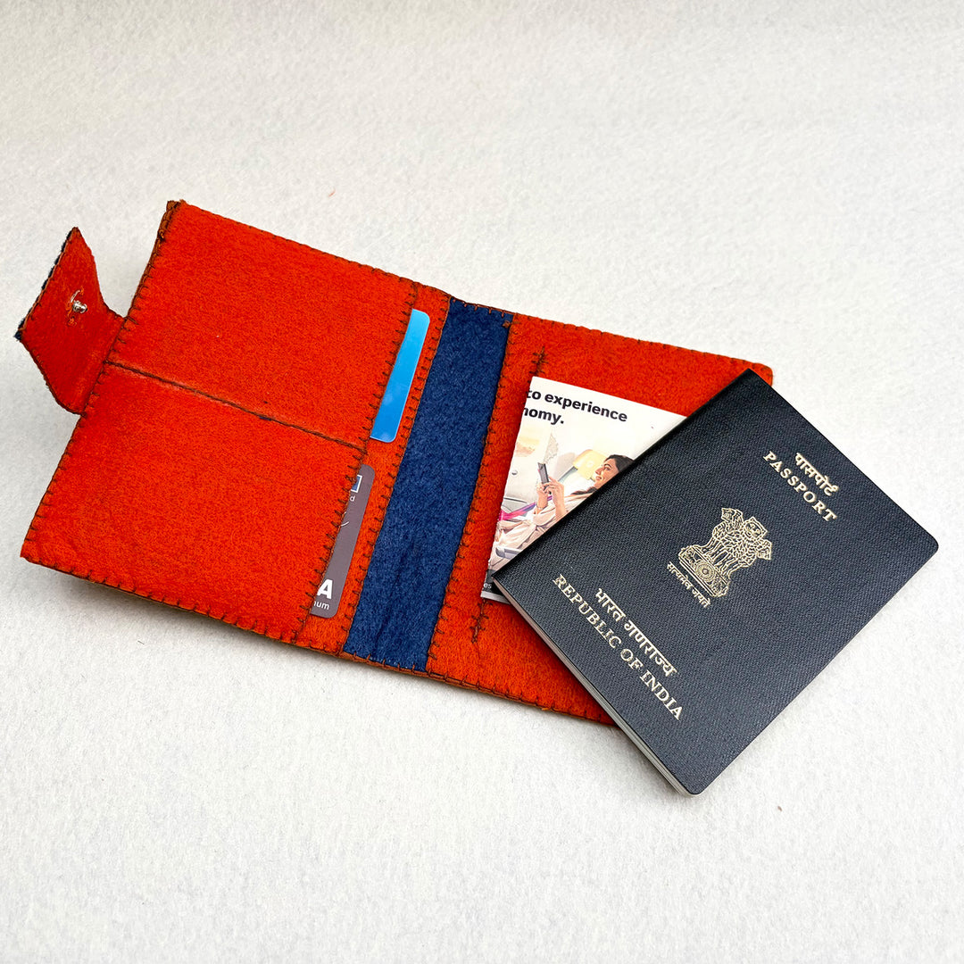 Handmade Kaha Chale?? Passport Holder | Copper