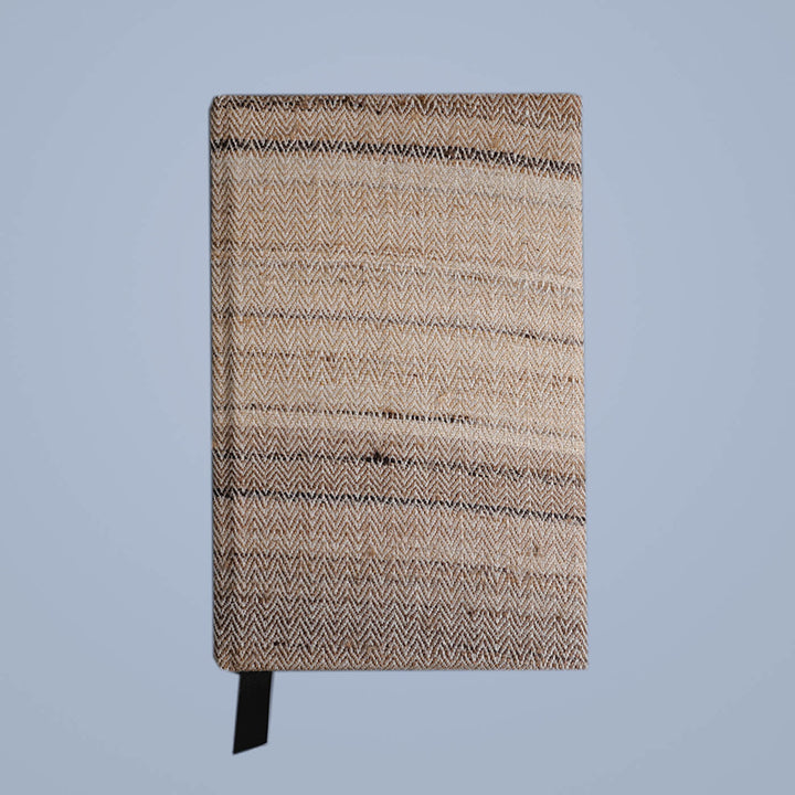 Handcrafted Hardbound Diary With Handwoven Tussar Silk Cover | 100 Pages, A5 - Zwende