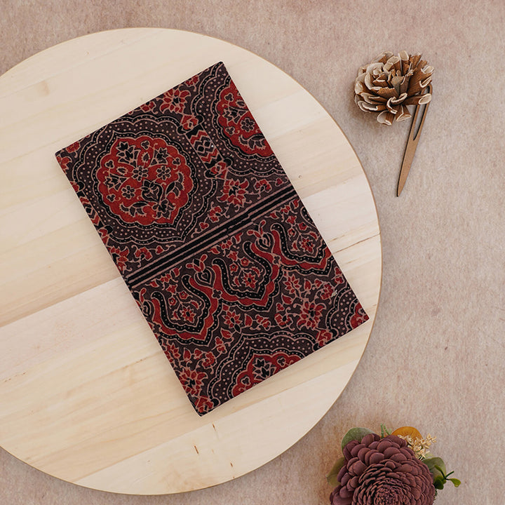 Handcrafted Ajrakh Printed Hardbound Diary | 100 Pages, A5 - Zwende