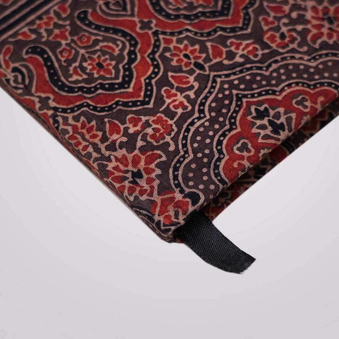 Handcrafted Ajrakh Printed Hardbound Diary | 100 Pages, A5 - Zwende
