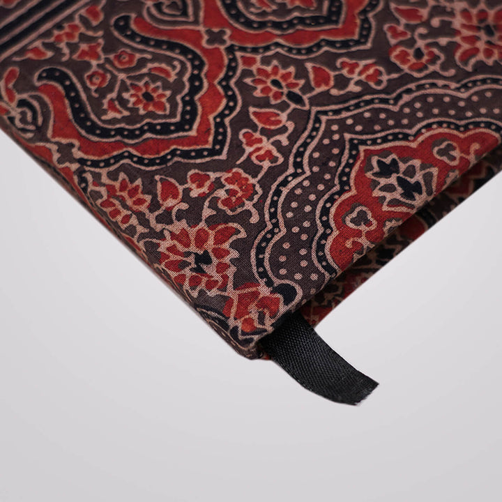 Handcrafted Ajrakh Printed Hardbound Diary | 100 Pages, A5 - Zwende