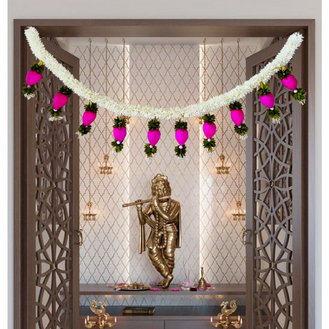 Handmade Lotus Bud & Jasmine Toran