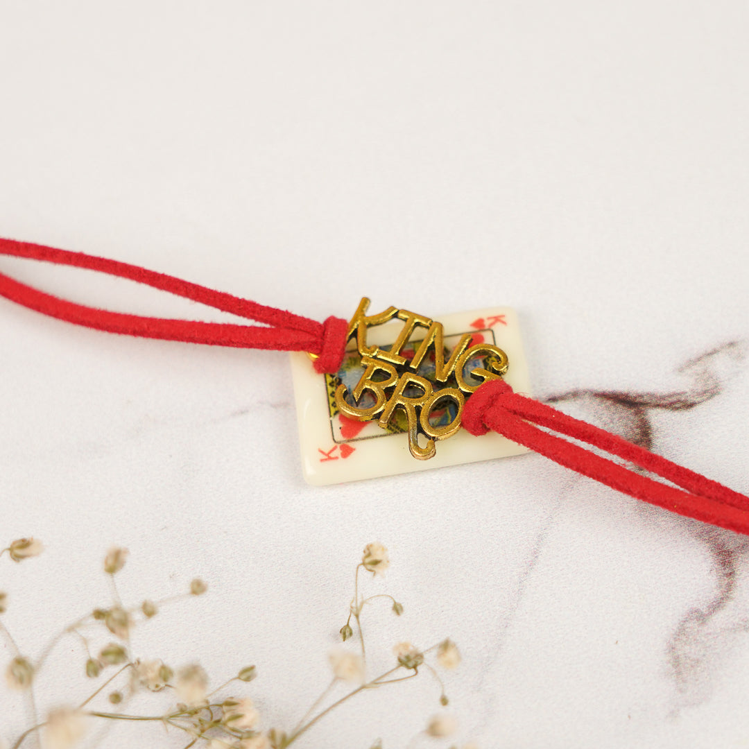 Handmade "King Bro" Metal Rakhi For Brother