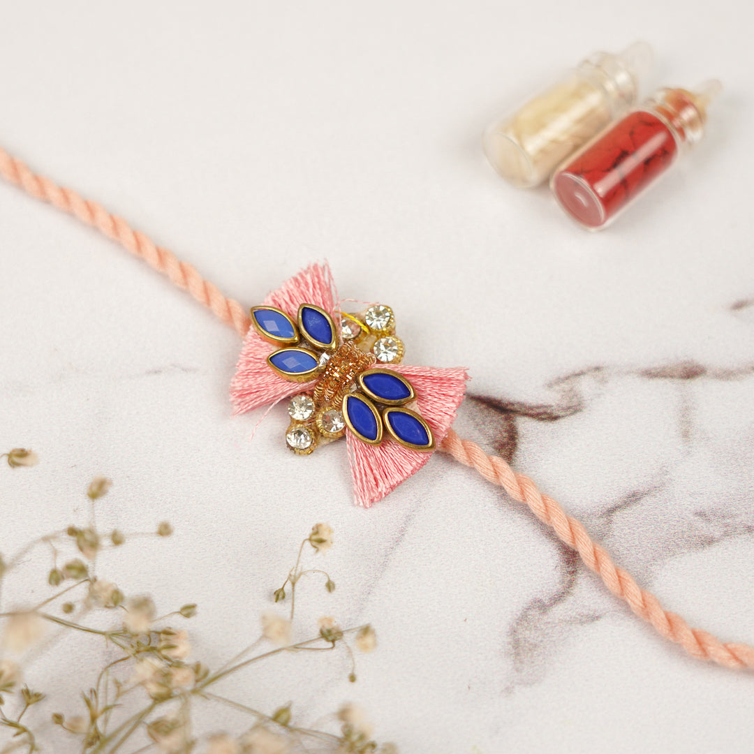Handmade Embellished Tassel Rakhi For Brother