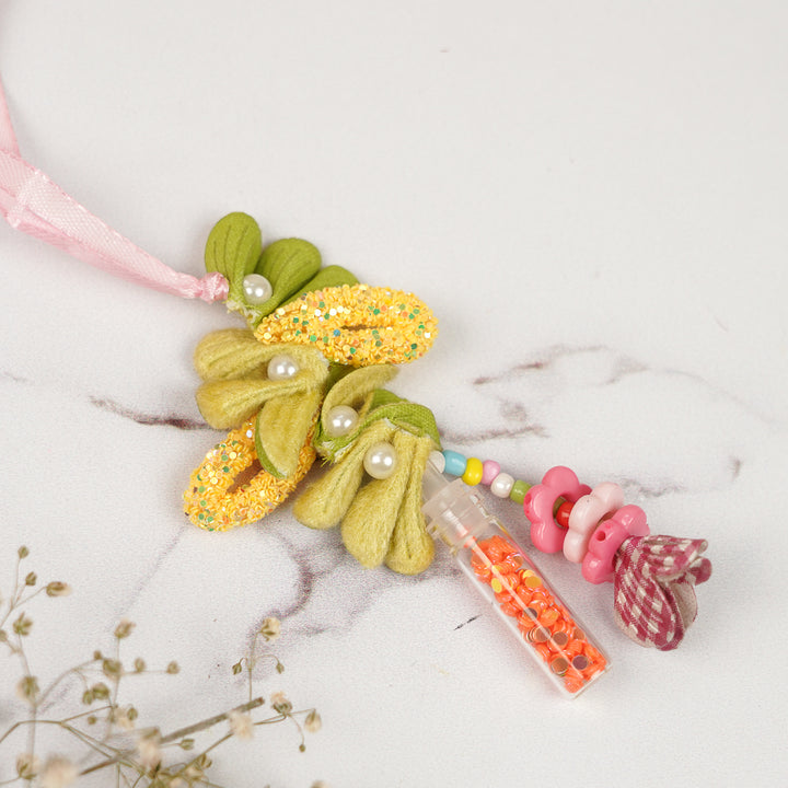 Handmade Beads & Sequins Multicolour Lumba Rakhi For Bhabhi