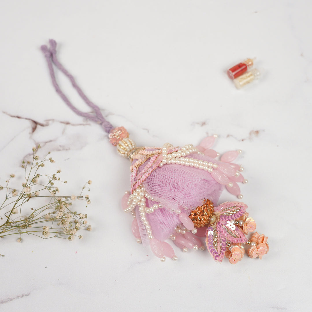 Handmade Beaded Pearl & Sequins Bhaiya Bhabhi Rakhi | Set Of 2