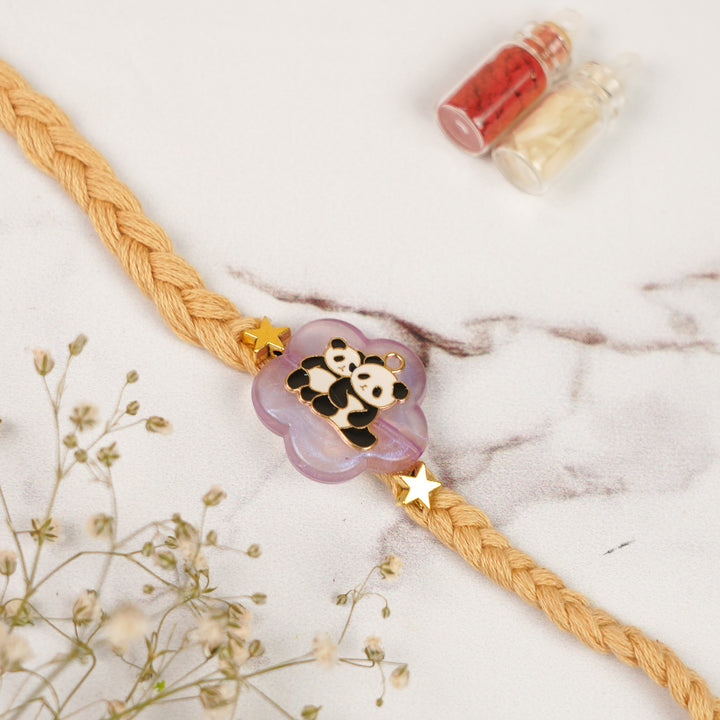Handmade Panda Theme Kids Rakhi For Brother