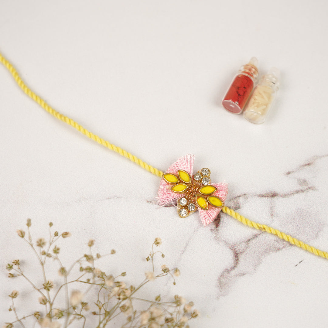 Handmade Embellished Tassel Rakhi For Brother