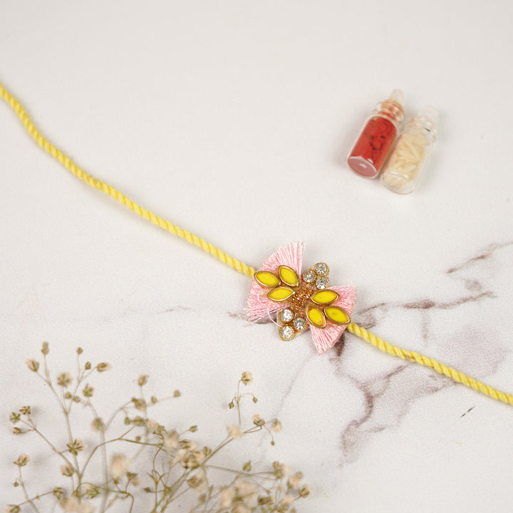 Handmade Embellished Tassel Rakhi For Brother