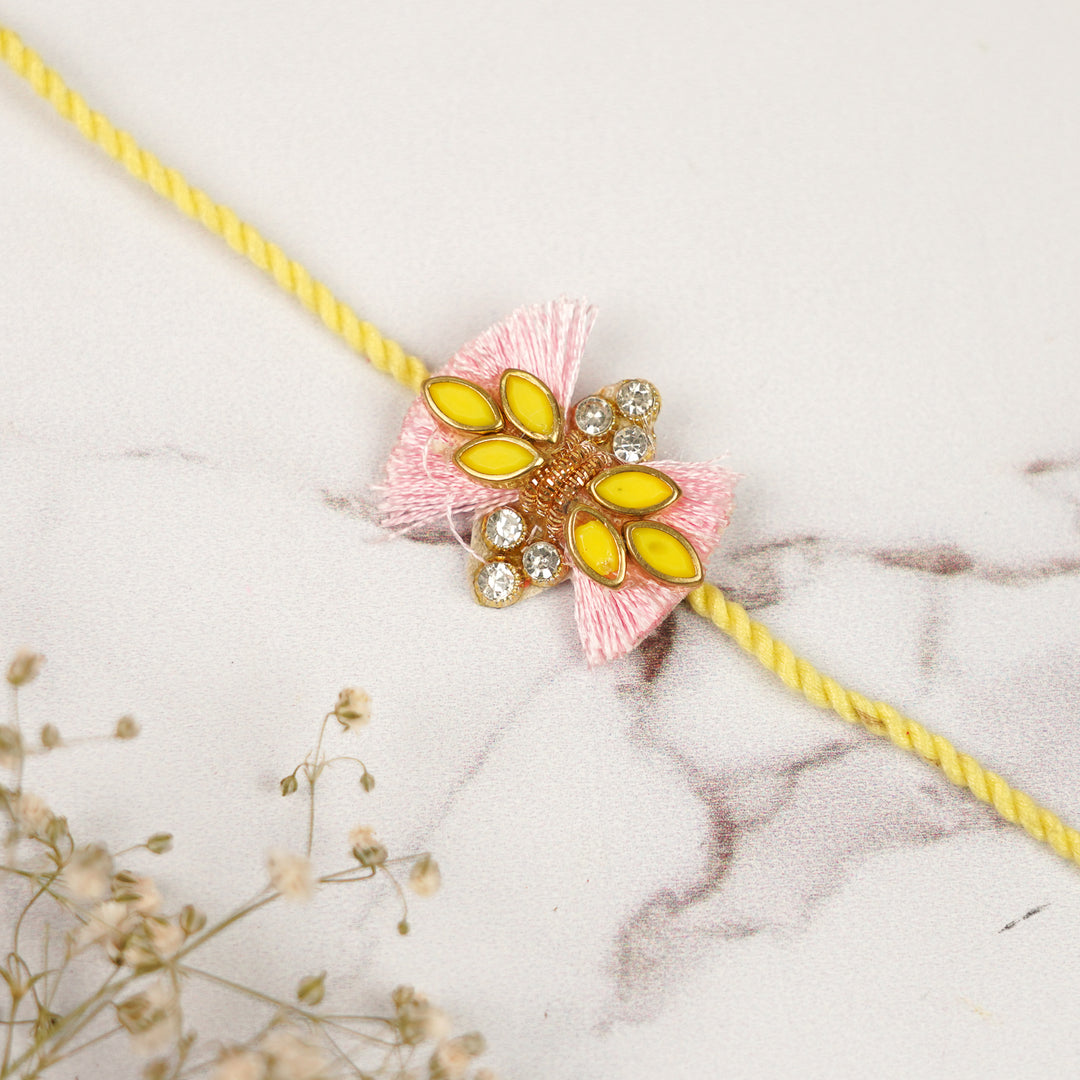 Handmade Embellished Tassel Rakhi For Brother