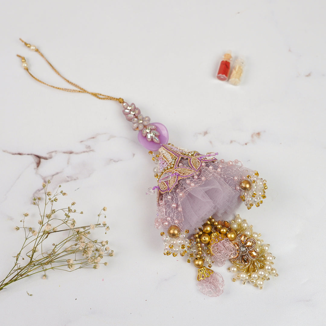 Handmade Beaded Pearl & Sequins Bhaiya Bhabhi Rakhi | Set Of 2
