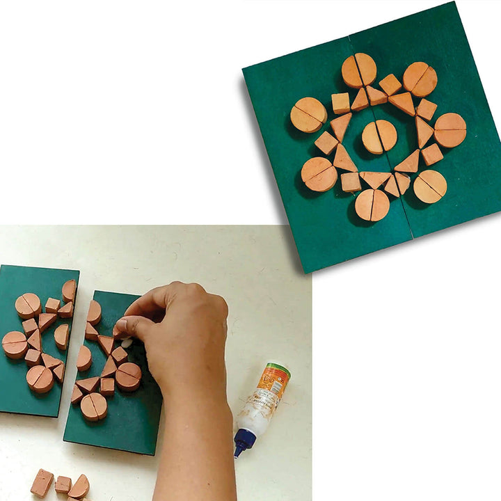 Terracotta Bricks DIY Construction Kit | 440 Mini Triangle Bricks